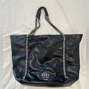 DKNY Black Leather Tote